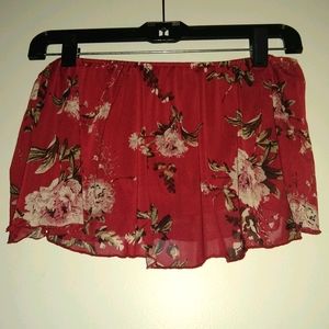 Never Worn Floral Tube Crop Top